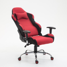 Herní židle Rosberg textil, černá / červená - 5
