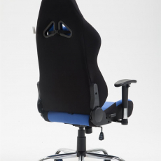 Herní židle Rosberg textil,  černá / modrá - 4