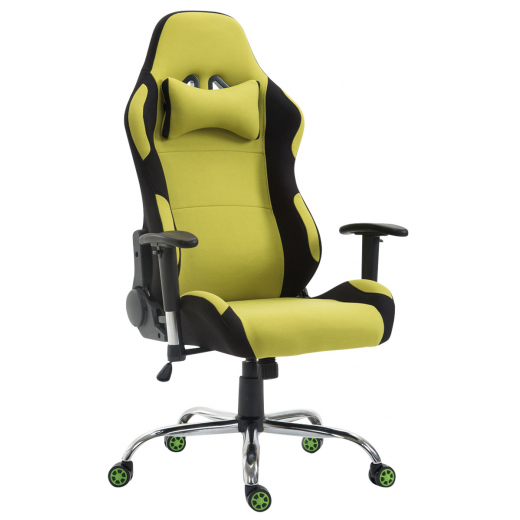 Herní židle Rosberg textil, černá / zelená - 1