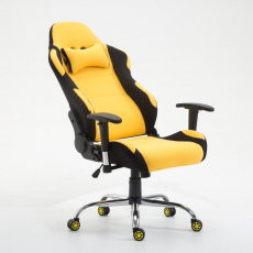Herní židle Rosberg textil, černá / žlutá - 4