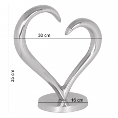 Hliníková dekorace ve tvaru srdce Amour, 35 cm - 4