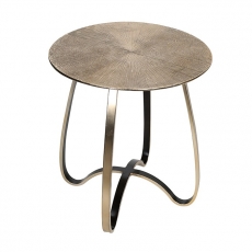 Hliníkový odkládací stolek Delight, 46 cm, champagne - 1