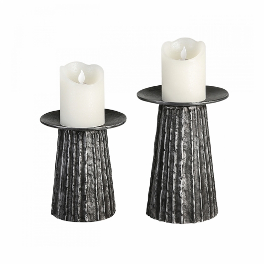 Hliníkový svietnik Vulcano, 21 cm, grafitová - 1