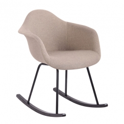Houpací křeslo Gladje textil, taupe