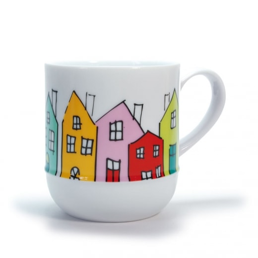 Hrnček porcelánový s uškom Little Village - 1