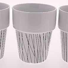 Hrnček porcelánový stohovateľný, biela - 6