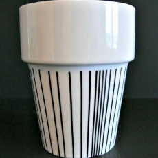 Hrnček porcelánový stohovateľný, biela - 3