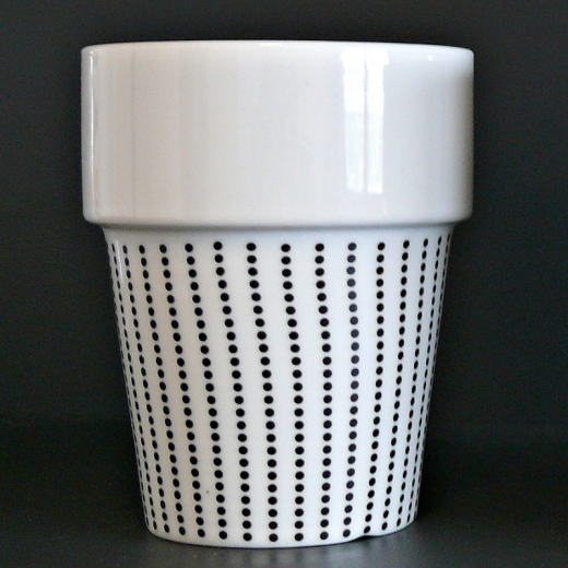 Hrnek porcelánový stohovatelný, bílá - 1