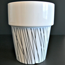Hrnek porcelánový stohovatelný, bílá - 2