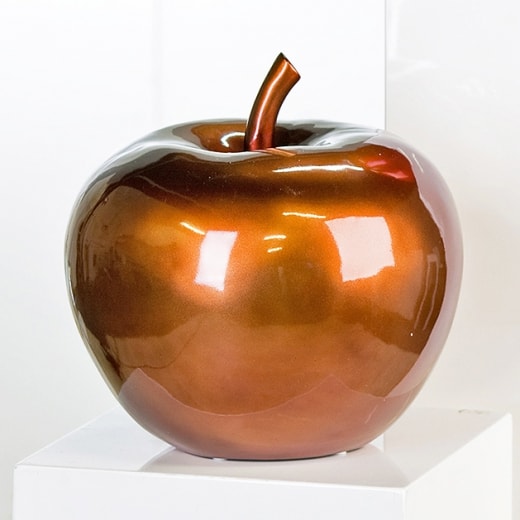 Interiérová dekorace Apple, 28 cm, měděná - 1