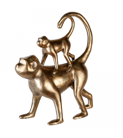 Interiérová dekorace Gold Monkey, 28 cm