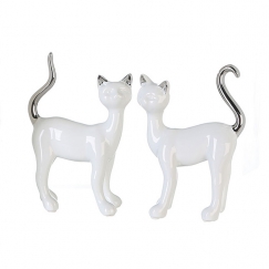 Interiérová dekorace kočky  Milly, sada 2 ks, 17 cm