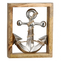 Interiérová dekorácia Fred, 23,5 cm, strieborná/mango