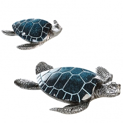 Interiérová dekorácia korytnačka Josie, 18 cm, modrá
