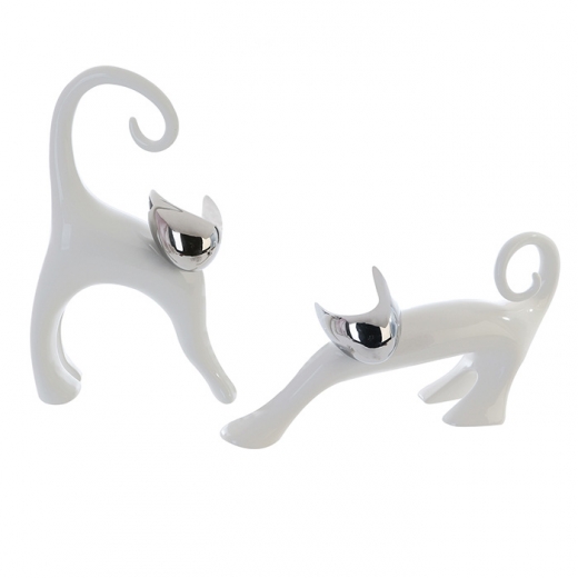 Interiérová dekorácia mačky Momo, sada 2 ks, 34 cm - 1