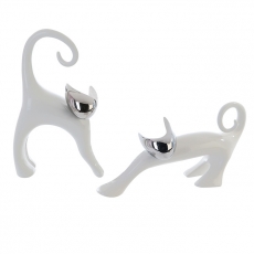 Interiérová dekorácia mačky Momo, sada 2 ks, 34 cm - 1