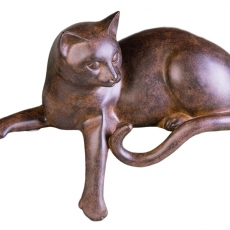 Interiérová dekorácia Odpočívajúca mačka, 28 cm - 1