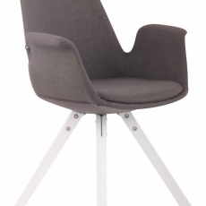 Jedálenská čalúnená stolička Prins textil, biele nohy - 8