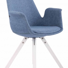 Jedálenská čalúnená stolička Prins textil, biele nohy - 1