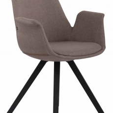 Jedálenská čalúnená stolička Prins textil, čierne nohy - 6