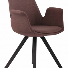 Jedálenská čalúnená stolička Prins textil, čierne nohy - 2