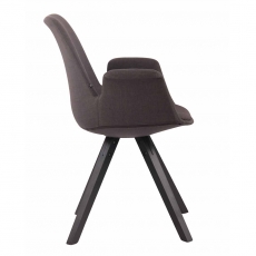 Jedálenská čalúnená stolička Prins textil, čierne nohy - 9
