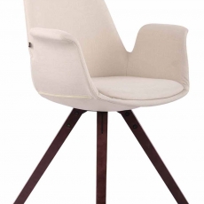 Jedálenská čalúnená stolička Prins textil, nohy orech - 3