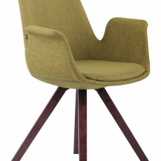 Jedálenská čalúnená stolička Prins textil, nohy orech - 4