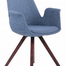 Jedálenská čalúnená stolička Prins textil, nohy orech - 1