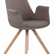 Jedálenská čalúnená stolička Prins textil, prírodné nohy - 6