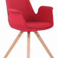 Jedálenská čalúnená stolička Prins textil, prírodné nohy - 5