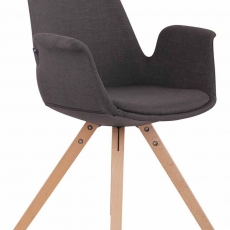 Jedálenská čalúnená stolička Prins textil, prírodné nohy - 8