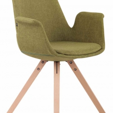 Jedálenská čalúnená stolička Prins textil, prírodné nohy - 4