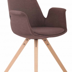 Jedálenská čalúnená stolička Prins textil, prírodné nohy - 2