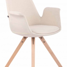 Jedálenská čalúnená stolička Prins textil, prírodné nohy - 3