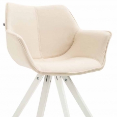 Jedálenská čalúnená stolička Siksak, biele nohy - 1