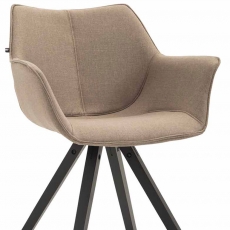 Jedálenská čalúnená stolička Siksak textil, čierne nohy - 5