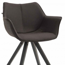 Jedálenská čalúnená stolička Siksak textil, čierne nohy - 8