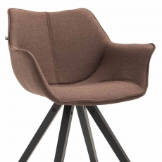 Jedálenská čalúnená stolička Siksak textil, čierne nohy - 6