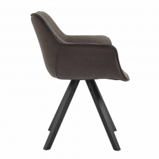 Jedálenská čalúnená stolička Siksak textil, čierne nohy - 11