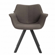 Jedálenská čalúnená stolička Siksak textil, čierne nohy - 10