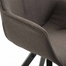 Jedálenská čalúnená stolička Siksak textil, čierne nohy - 15