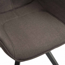 Jedálenská čalúnená stolička Siksak textil, čierne nohy - 13