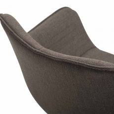 Jedálenská čalúnená stolička Siksak textil, čierne nohy - 16