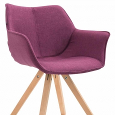 Jedálenská čalúnená stolička Siksak textil, prírodné nohy - 2