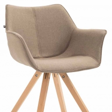 Jedálenská čalúnená stolička Siksak textil, prírodné nohy - 5