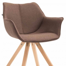 Jedálenská čalúnená stolička Siksak textil, prírodné nohy - 6