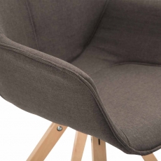 Jedálenská čalúnená stolička Siksak textil, prírodné nohy - 15