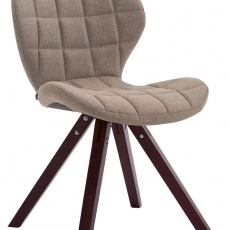 Jedálenská čalúnená stolička Tryk textil, nohy cappuccino - 2