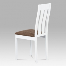 Jedálenská drevená stolička Bulky, biela/hnedá - 2